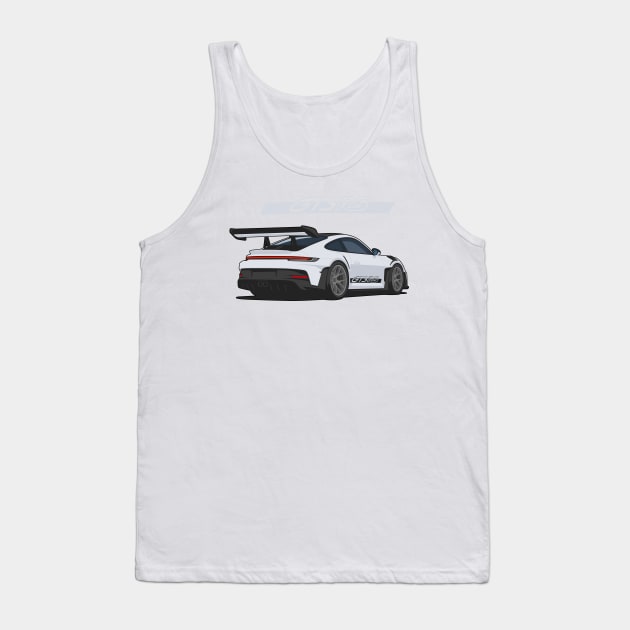 Rear car 911 gt3 rs light grey Tank Top by creative.z